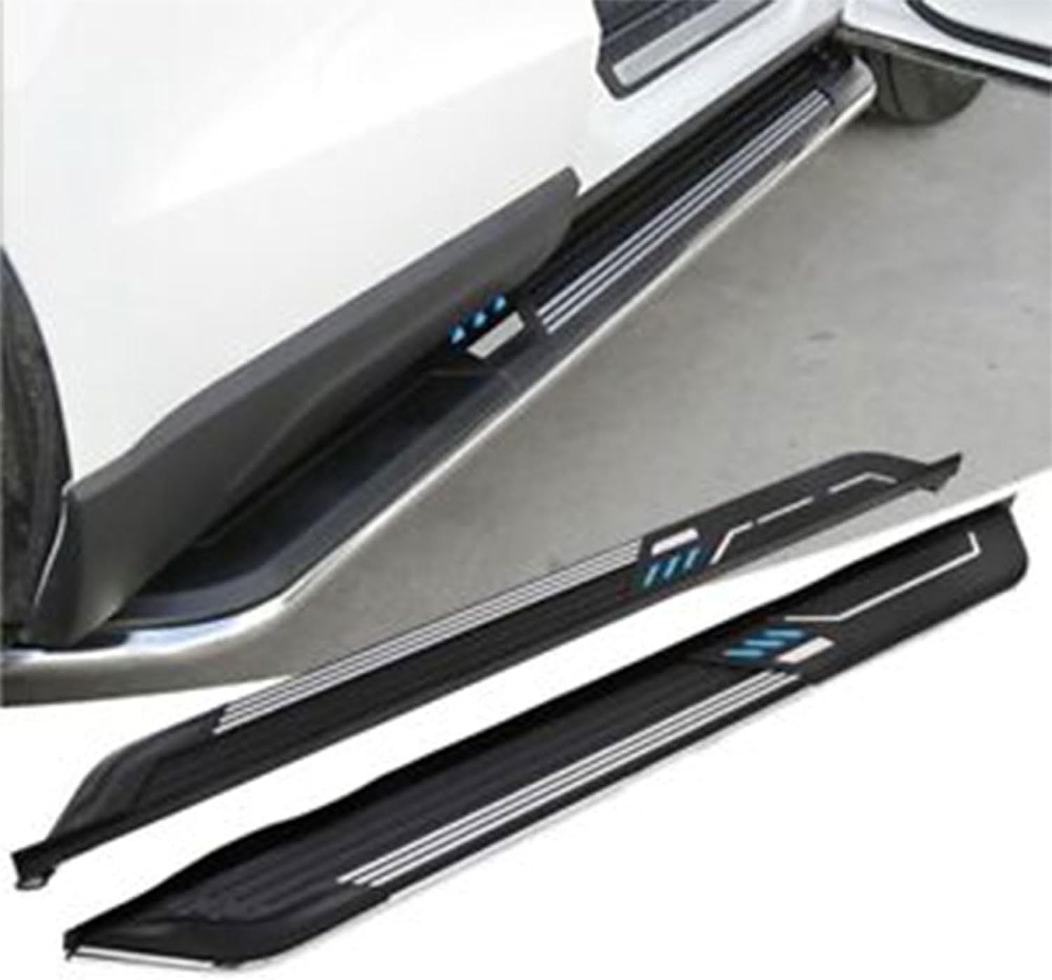 VERBANA Running Boards Side Step Nerf Bar Pedal Protector for Jaguar E-PACE 2017-2023 Side Pedal Rail Board, Black, HC023