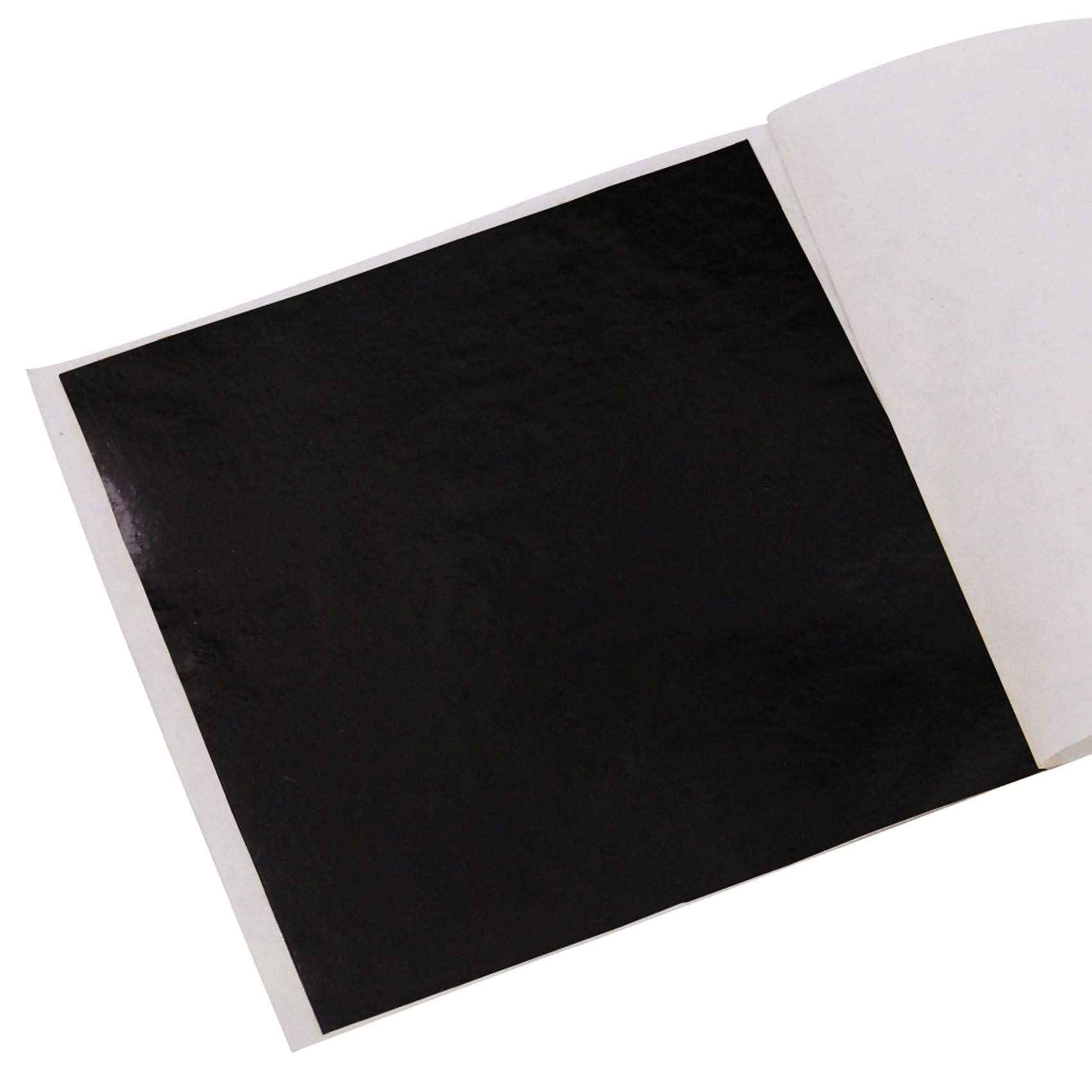 KINNO Gold Leaf Gilding Sheets,100 Sheets 3.15" by 3.35" Foil Black Foil Paper for Paintings, Arts Crafts, Nail Deco,Furniture