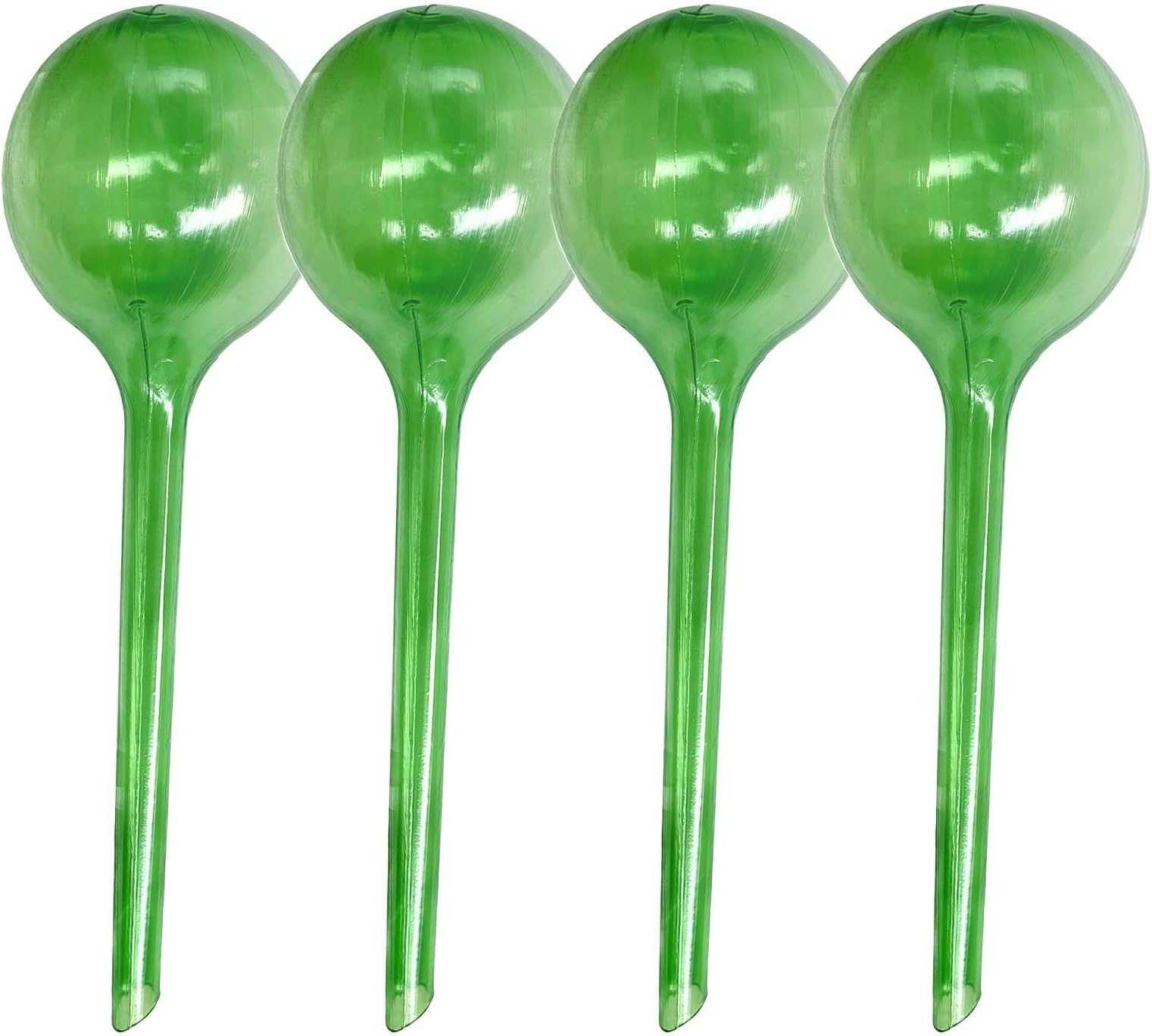 4 Pack Plant Self Watering Bulbs, Ø 8cm Aqua L Size, Self Watering Globes for Holiday Plant Watering,Self watering system for your plants up to 2 weeks Drip Irrigation Device (Green)