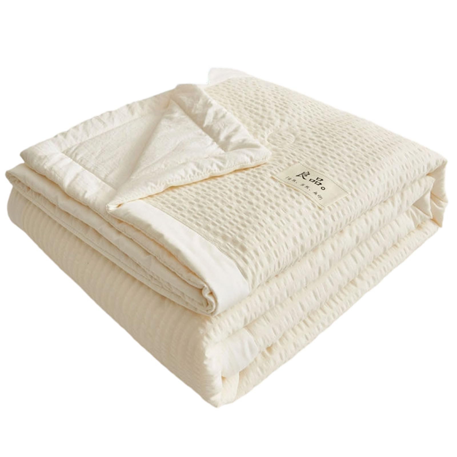 Jazuaiao Bubble Texture Air Conditioning Bedding Quilt Gentle on Skin Wicking Breathable Cooling Comforter Throw Blanket Cover