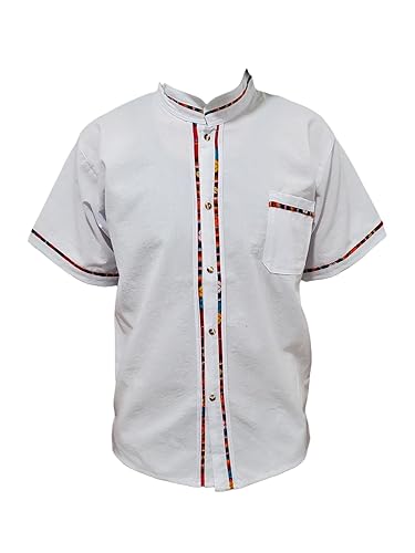 Mexican Guayabera Shirts for Men Multiple Colors and Sizes Made in Mexico Mens Front Pocket Hawaiian Shirts Casual Short Sleeve Button Down Beach