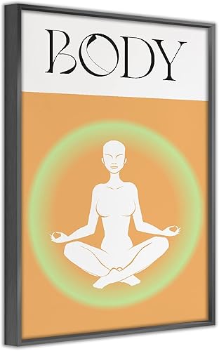 Póster de mente y cuerpo, alma, aura, alma, curación, cuerpo, mente, impresión digital, decoración de estudio de yoga, decoración de habitación