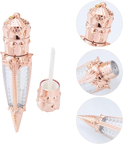 Miniatura 2 de FZBNSRKO 10 unidades de tubo de brillo de labios vacía recargable botella de bálsamo labial de plástico transparente contenedor de brillo labial