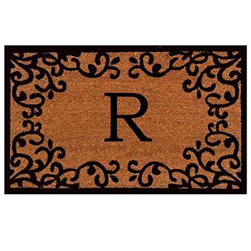 Calloway Mills 180022436R Chateaux Monogram Doormat, 24" x 36" (Letter R)
