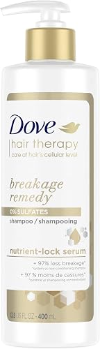 Dove Hair Therapy Shampoo for Damaged Hair Breakage Remedy Hair Shampoo with Nutrient-Lock Serum 13.5 fl oz
