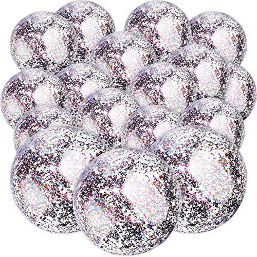 18 Pcs Beach Ball Jumbo Sequins Pool Toys Balls Inflatable Pool Party Decor Confetti Glitter Disco Ball Decor Beach Water Play Toy Pool Party Favor 24 Inch 16 Inch(Multi Color) #TOP4