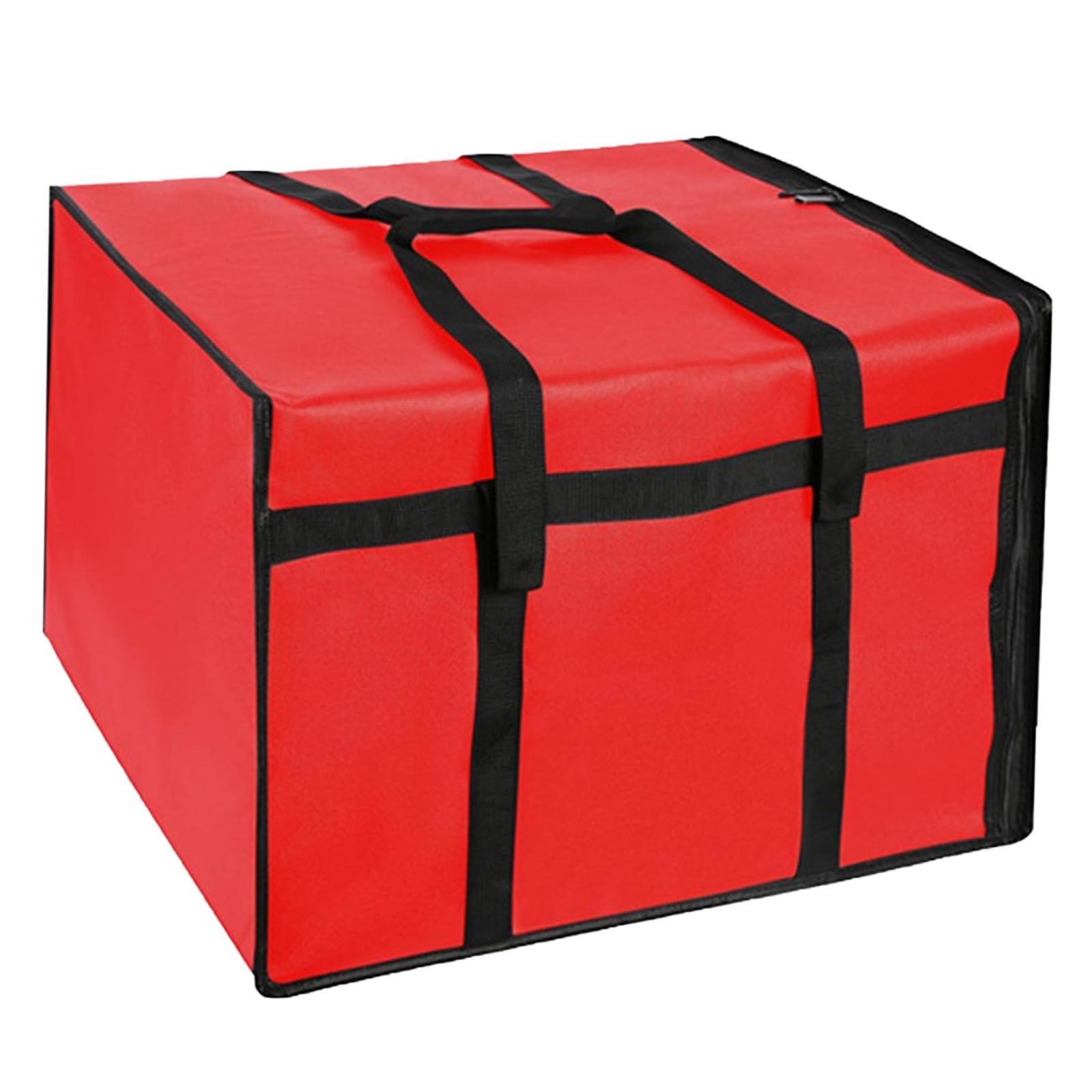 Pizza Carrier Insulated Bag Food Bag Reusable for Catering Companies Sturdy Grocery Shopping Bag, 50cmx50cmx35.5cm
