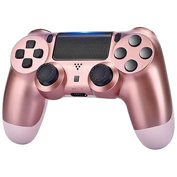 ATISTAK Game Controller for PS4/Slim/Pro/PC,Pink Ps-4 Controller Remote Compatible with Playstation 4 System with Charging Cable Great Gamepad Gift for Girls/Kids/Man(Rose Gold)