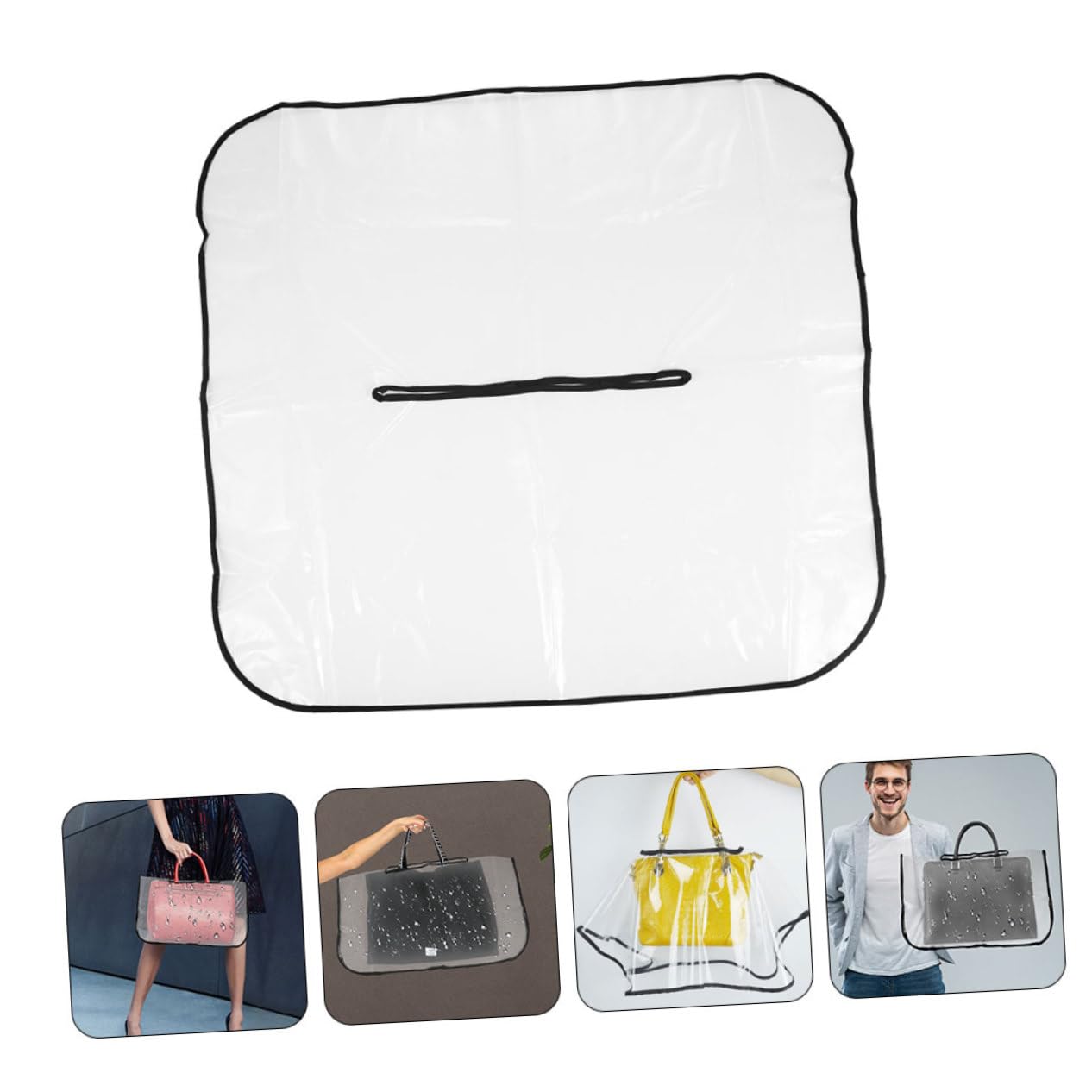 Cabilock Funda de Lluvia para Bolso de Mano Eva Transparente 2 Piezas