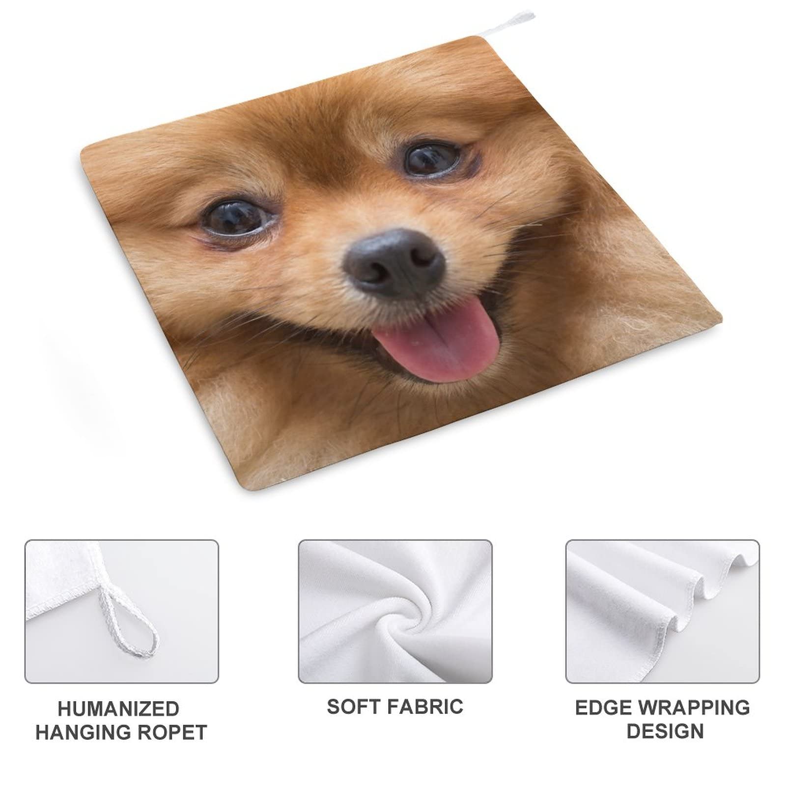 Amazon｜かわいいポメラニアン犬 タオルかわいい ハンカチハンドタオル