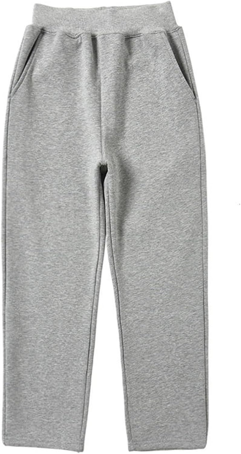 Girls Wide Leg Sweatpants Oversized Baggy Sweat Pants Elastic Waisted Straight Leg Athletic Joggers with Pockets