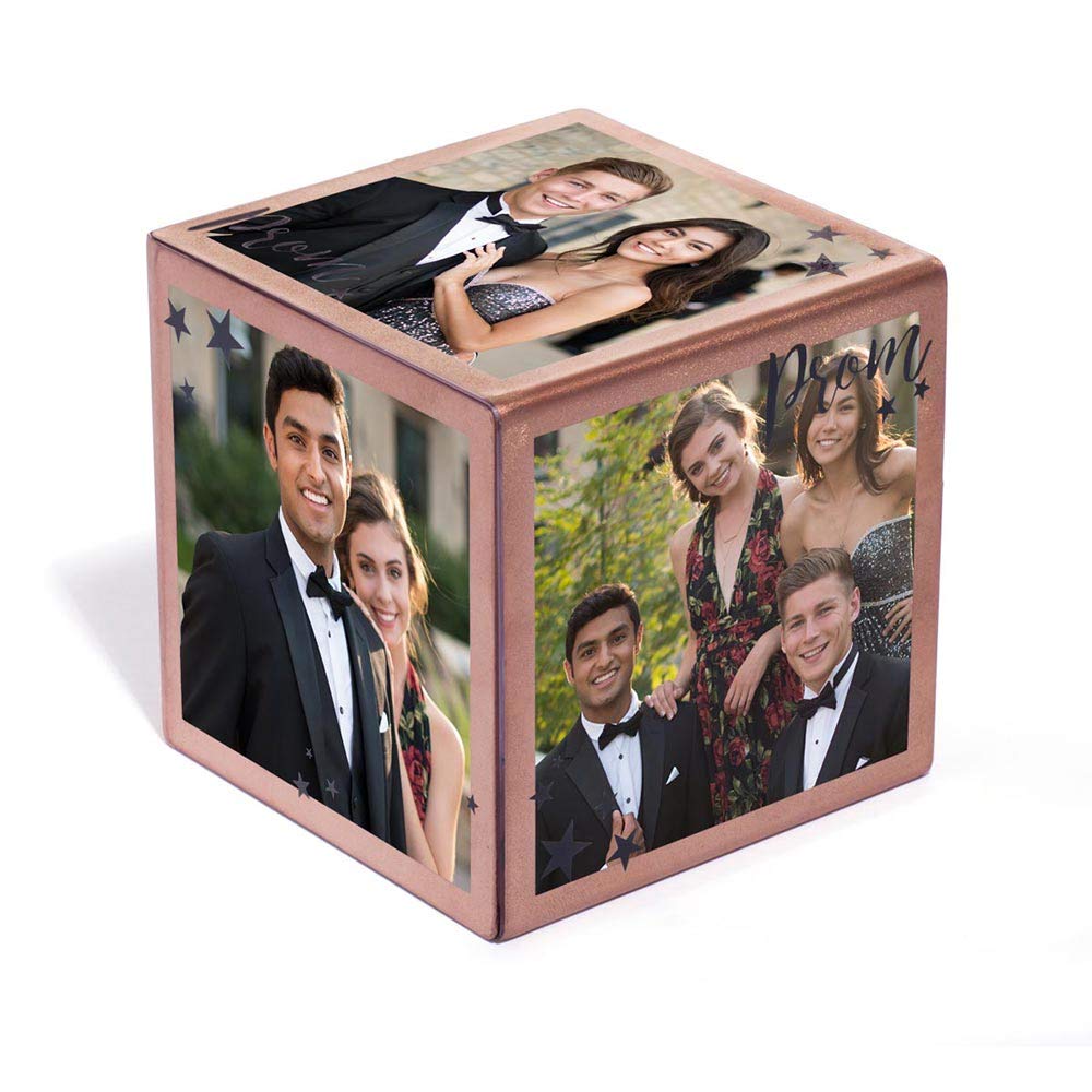 Anderson's Rose Gold Stars Photo Cubes, Set of 2, Prom Favors
