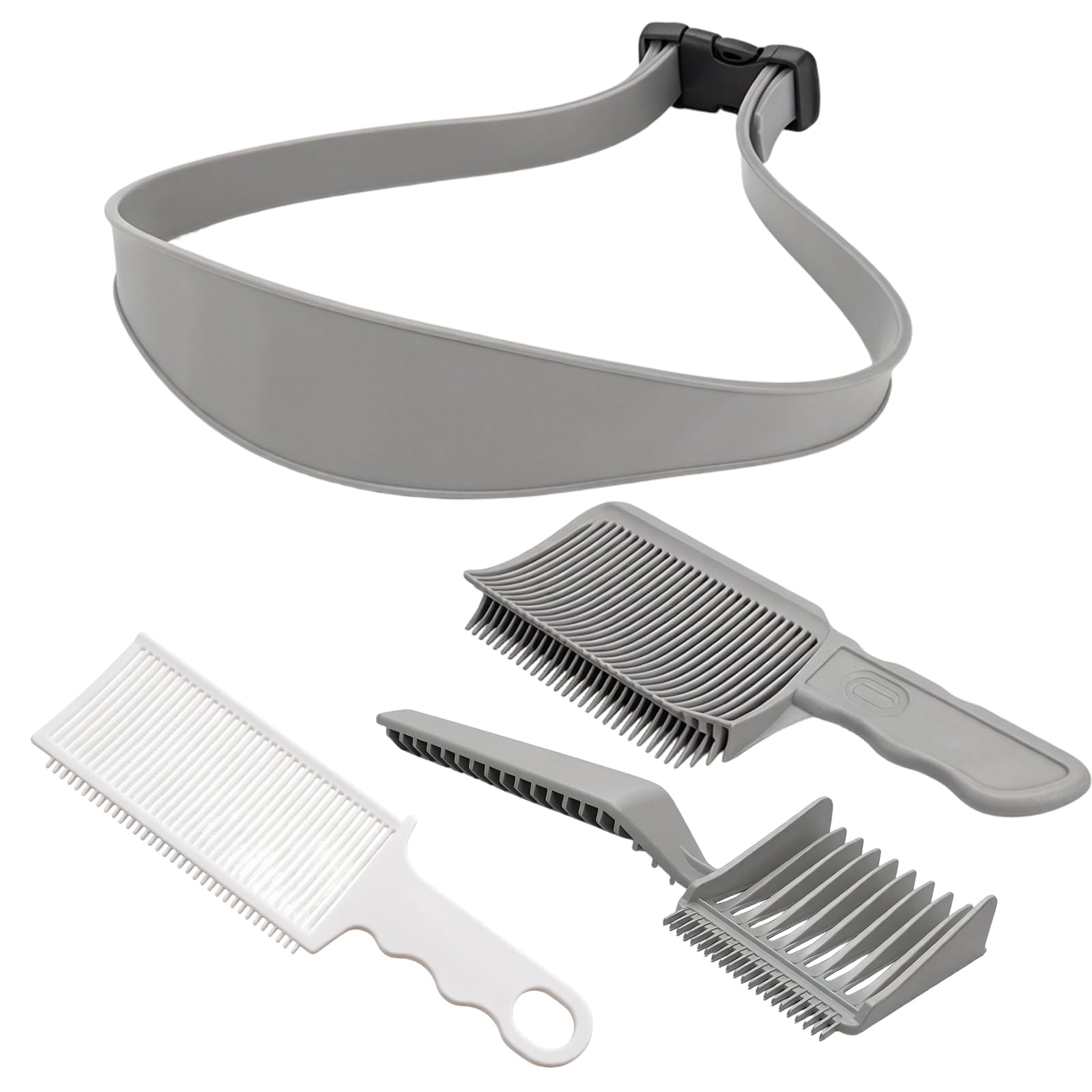 Banda De Corte De Pelo, Guía Para Corte De Pelo Curvado De Silicona, Plantilla De Afeitado Fácil Y Rápido, 4 Pcs