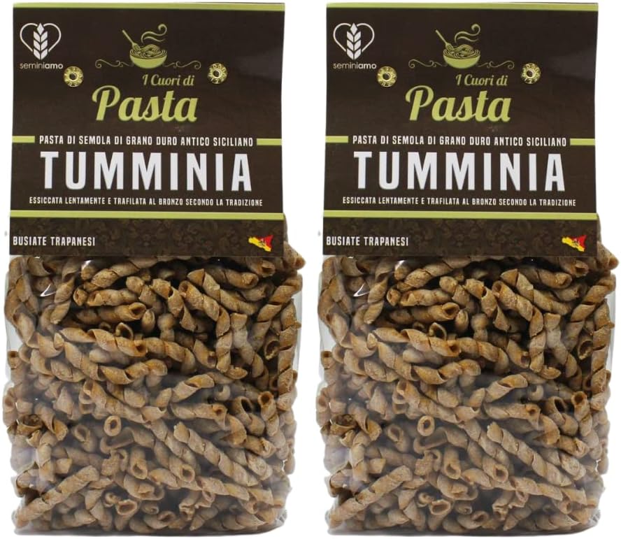 Pasta integrale di grani antichi, busiate di Tumminia, 100 siciliana