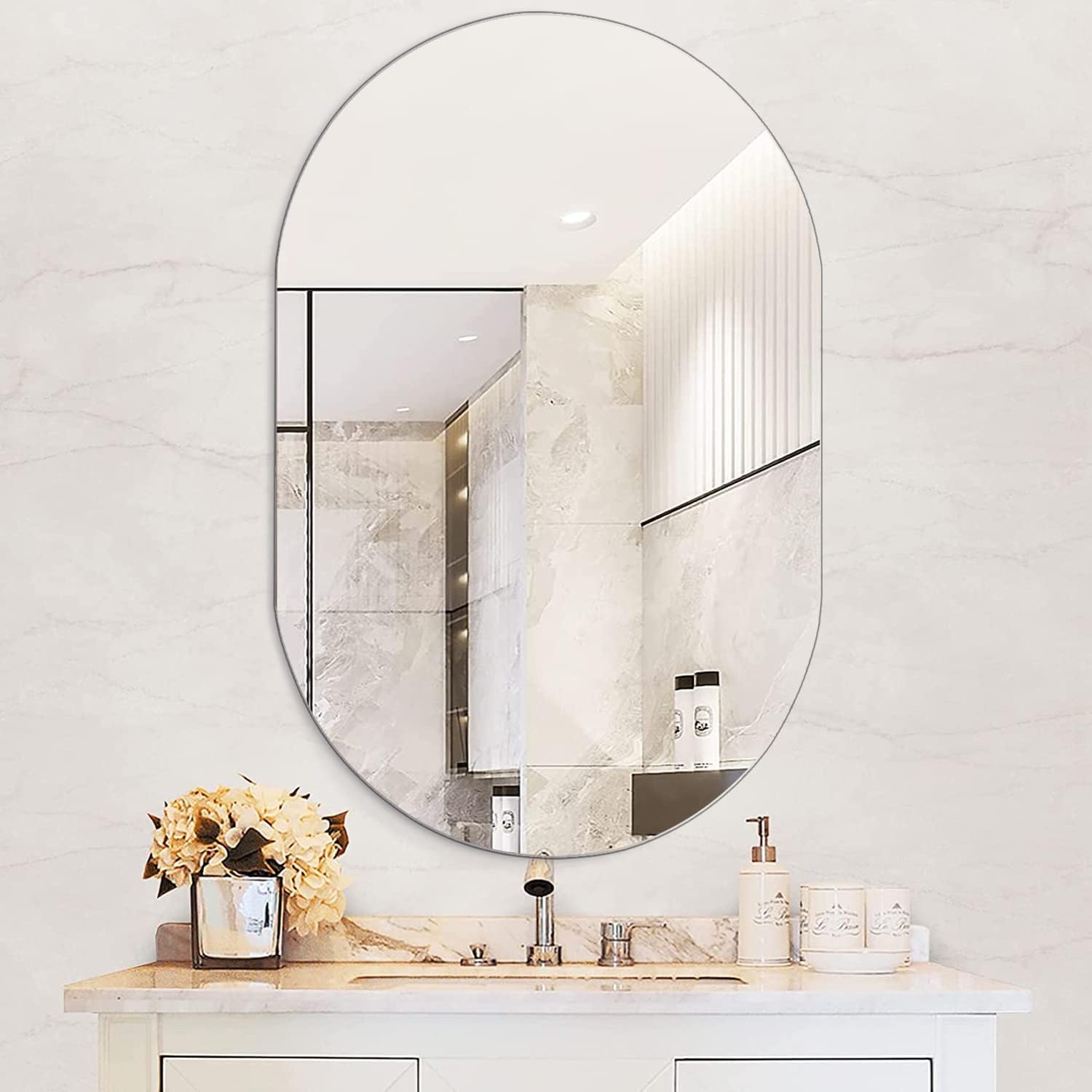 VASUHOME Bathroom Mirror, 20 x 30 inch Bathroom Vanity Mirror for Wall, Large WallMounted