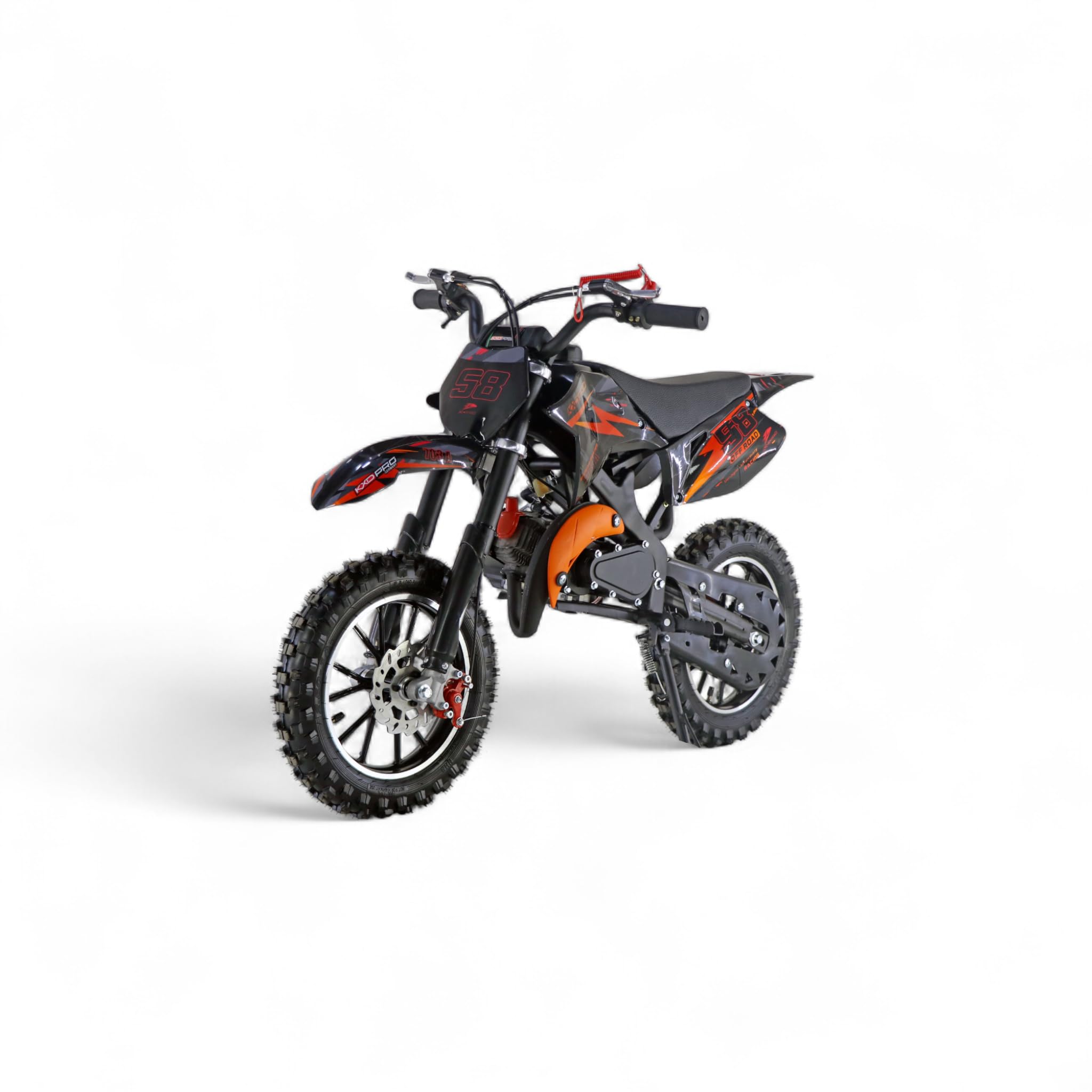 KXD 703A - 49 cm³ - 2 temps - Dirt Bike - Dirtbike - Moto cross - Enduro - DirtBike de poche - Pitbike - PocketBike - Motocross - Moto de sport - Moto de cross complète - Crossbike orange