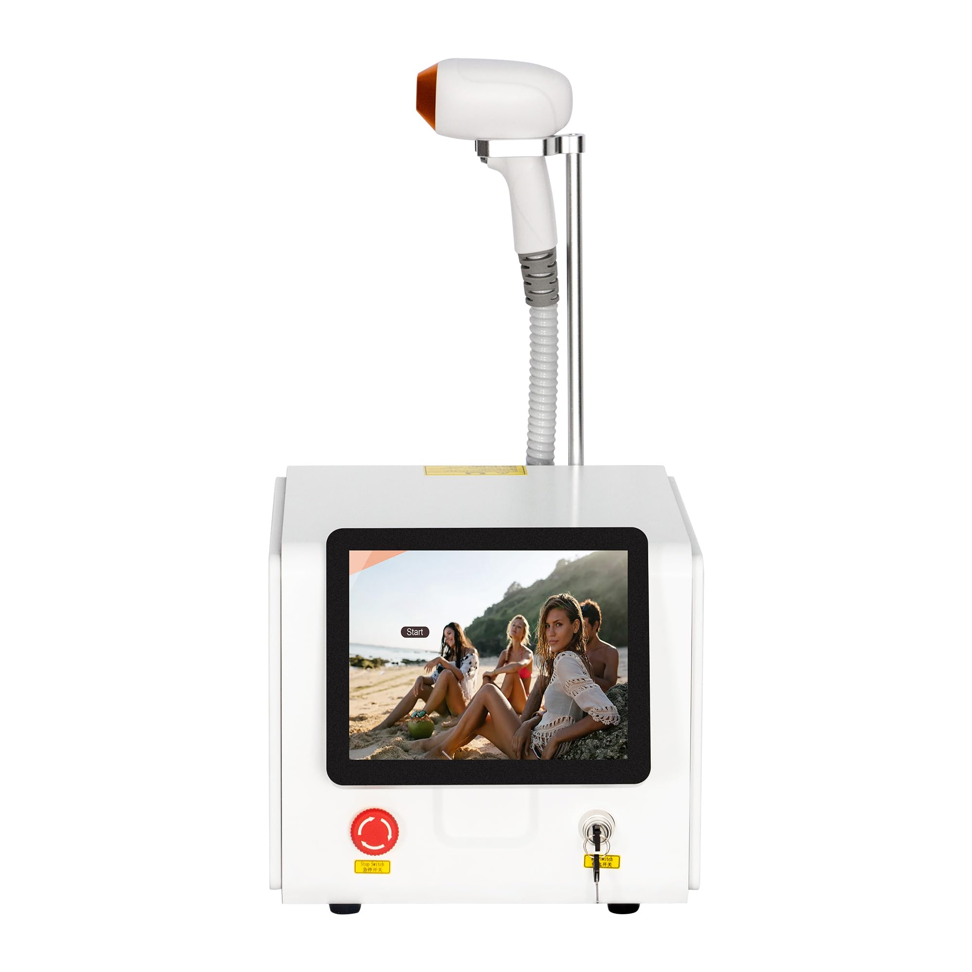 10 Bars, Depilatore Laser 808nm Professionale per Uso Domestico con Tecnologia Ice Cooling - Rimozione Permanente dei Peli, Indolore, 755nm+808nm+1064nm, per Viso, Corpo