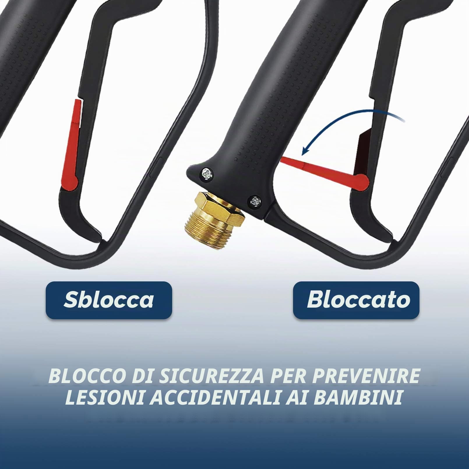 Pistola a Rondella ad Alta Pressione, 4000 PSI, Connessione M22 (14mm) o Attacco Adattatore Rapido per Karcher, con 5 Ugelli per Lavaggio Auto per Pulizia Auto