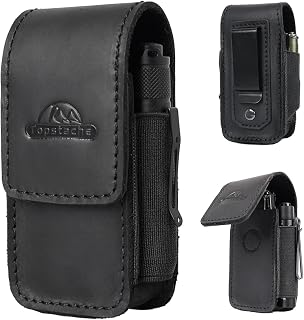 Topstache Leather Multitool Sheath with Belt Clip - EDC Multi Tool Holster for Folding Tool - Leather EDC Holster Pouch Belt Organizer - Magnetic Closure Multitool Case Sheath, M,Black