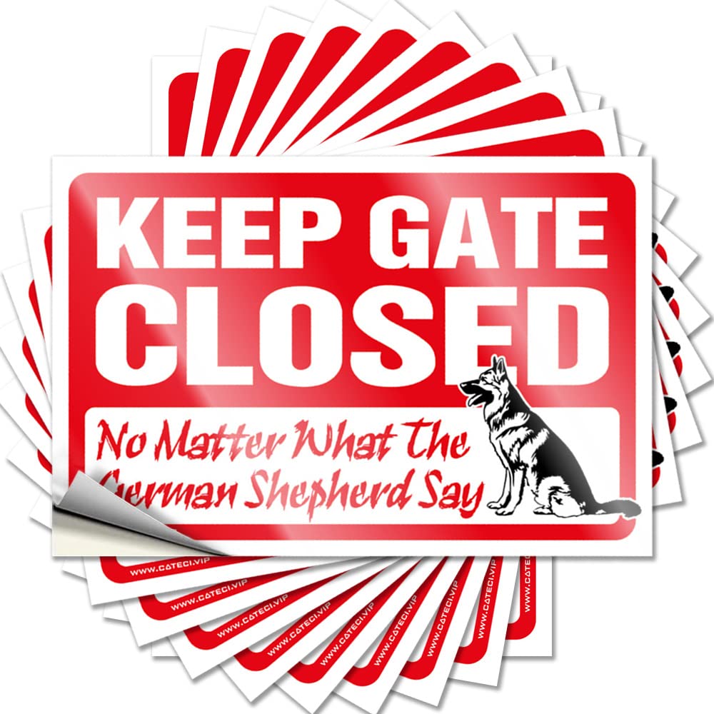 Mens Office Decor Saying Sweet | Keep Gate Closed No Matter What The German Shepherd Say Spicy Car Sticker Pack(6X9CM)