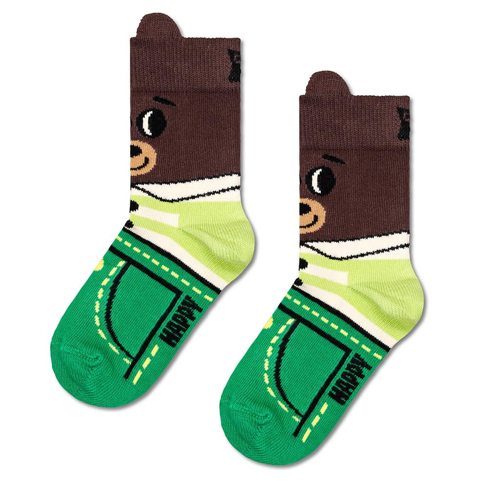 Happy Socks Djuret Socks – Chaussettes en coton dans des coffrets cadeaux colorés et amusants – avec imprimé chien et chat