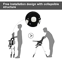 Vista 4 de INFANS Silla alta para bebés y niños pequeños, silla alta plegable con respaldo ajustable múltiple, reposapiés y altura del asiento, bandeja