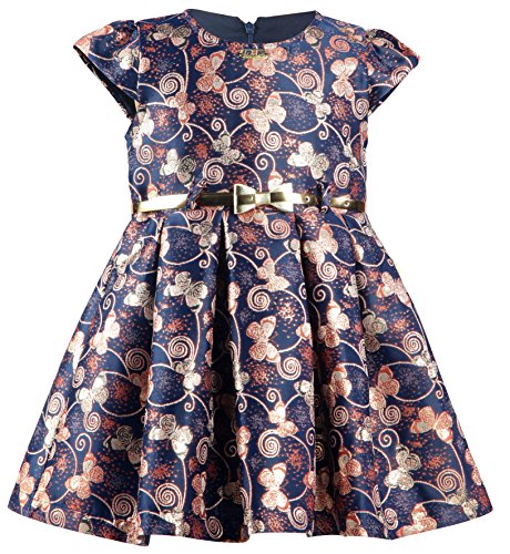 Lilax Little Girls' Shimmer Butterfly Occasion Dress with Belt