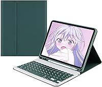 Vista 18 de Funda con teclado para iPad de 6ª y 5ª generación, iPad Pro 9.7, iPad Air 2, iPad Air 1, funda delgada con bonito teclado de color, funda de teclado