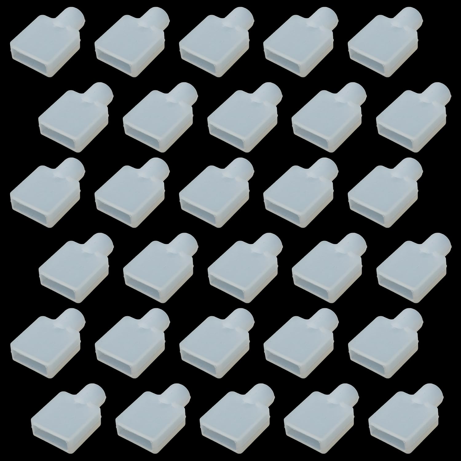 FMHXG 30PCS Light Strip Silicone 5050 Racket Plug 12mm Cable Plug Cover with Sealant for LED Strip Resealing and Waterproofing Silicone Wrapped Tube Clear