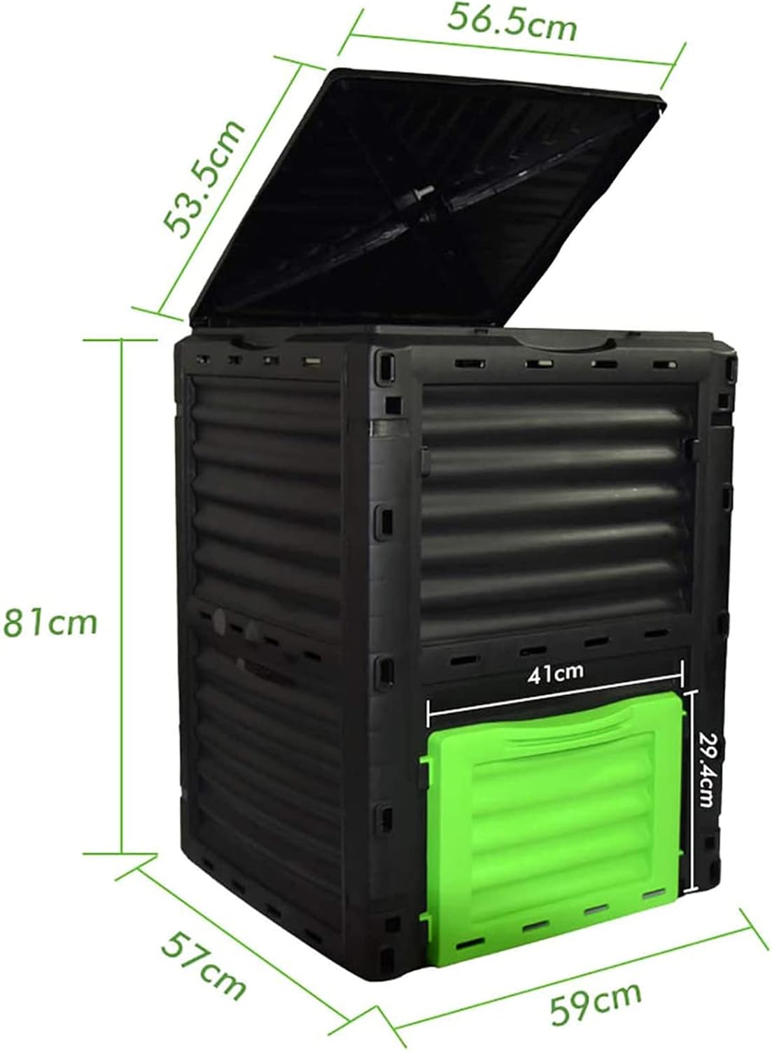 ZQTHL 300L Large Compost Container, Outdoor Garden Composting Bin, Easy Assembling, Fast Creation of Fertile Soil, Fast Creation of Fertile Soil : Patio, Lawn & Garden