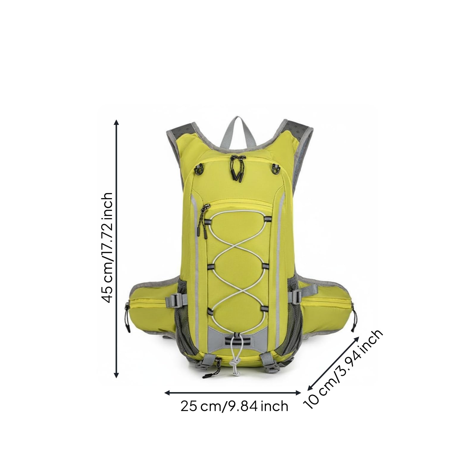 Milageto Zaino da Montagna con Supporto Ergonomico Zaino da Trekking Leggero Traspirante per Alpinismo, Verde, Verde Limone