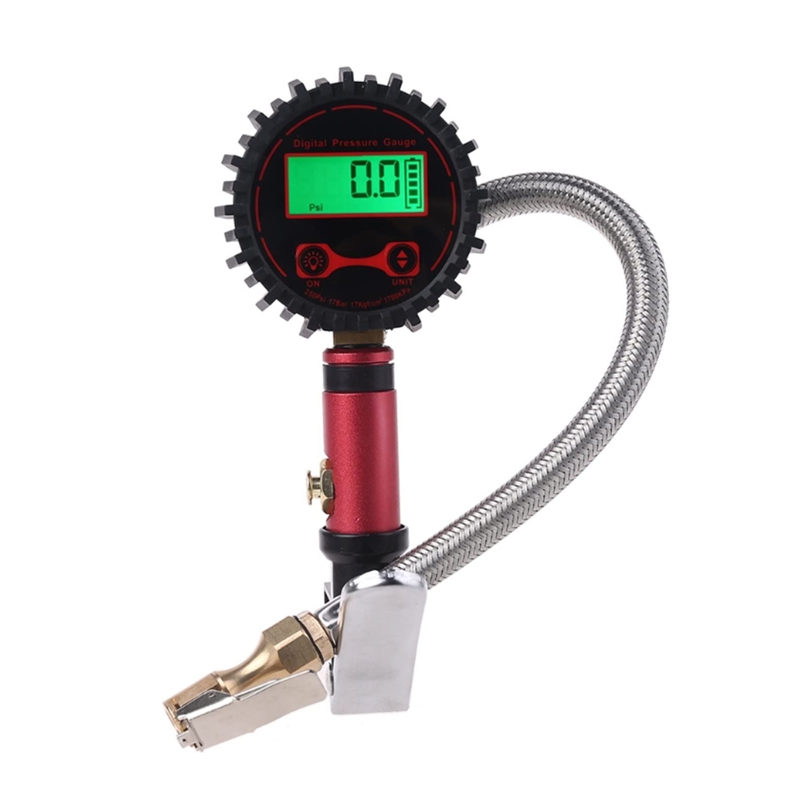 Gonfiatore di Pressione dei Pneumatici Digitale da 250 PSI ad Alta precisione con manometro Accessori per compressore d'Aria Gonfiatore per Pneumatici