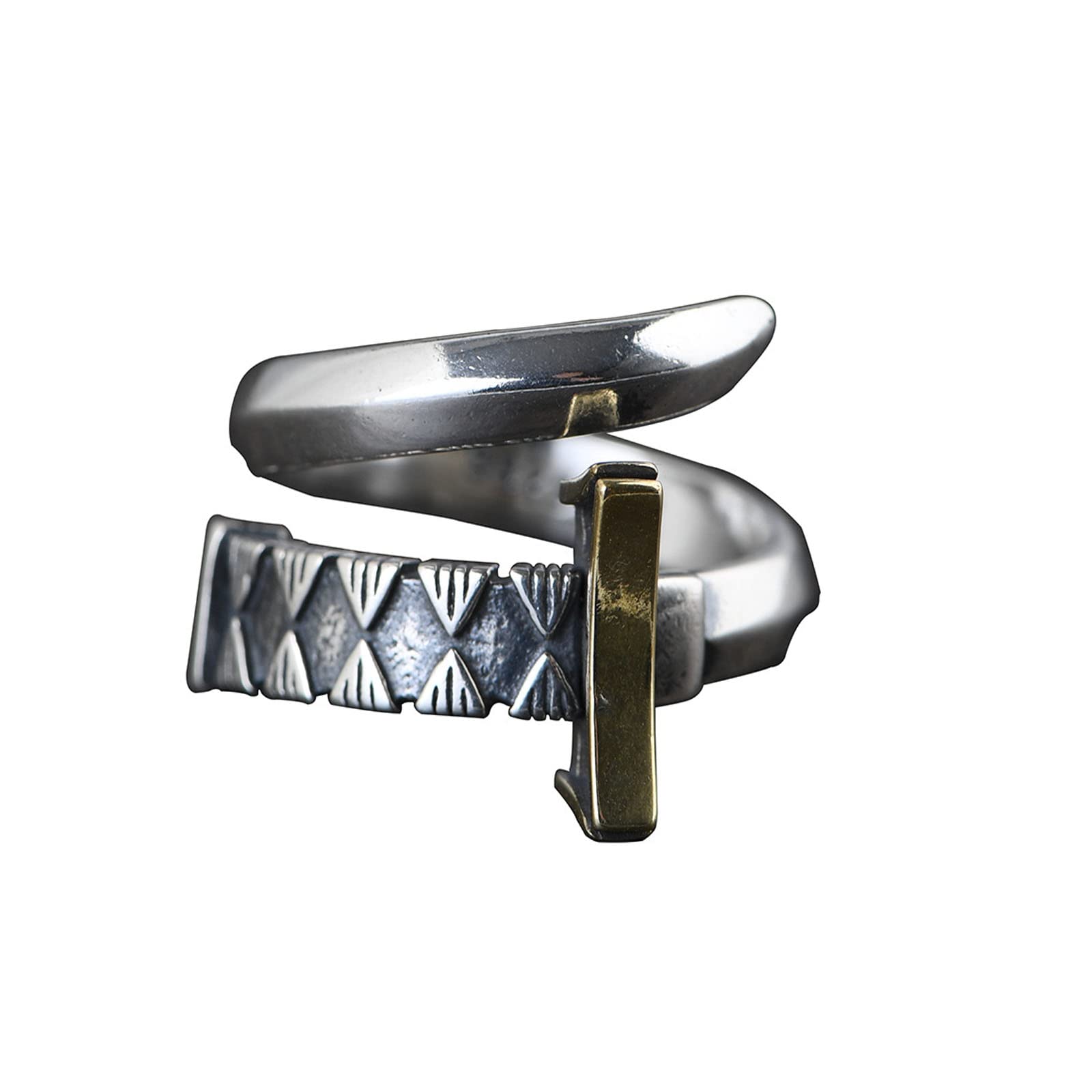 Bague homme épée en argent vintage S925 un cadeau masculin idéal