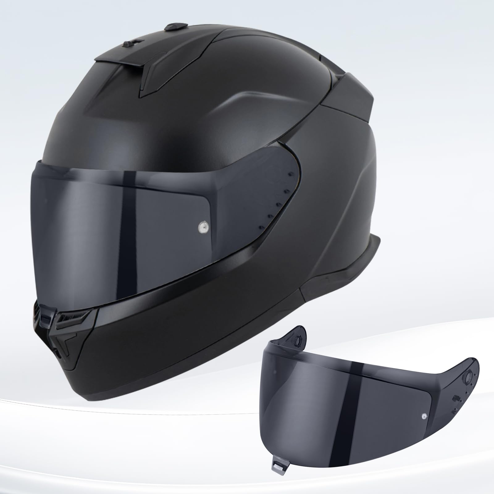 Helmvisier für SKWAL i3/RIDILL 2/ D-SKWAL 3,Motorradhelm Visier,Motorrad Windschutz Helm Objektiv Visier,Integralhelm Visier UV-Beständig,Motorradhelm Visier Ersatz (Schwarz)