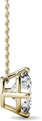 Miniatura 2 de Charles & Colvard Forever One - Collar de moissanita de corte redondo para mujer, cultivado en laboratorio, cadena de 18 pulgadas