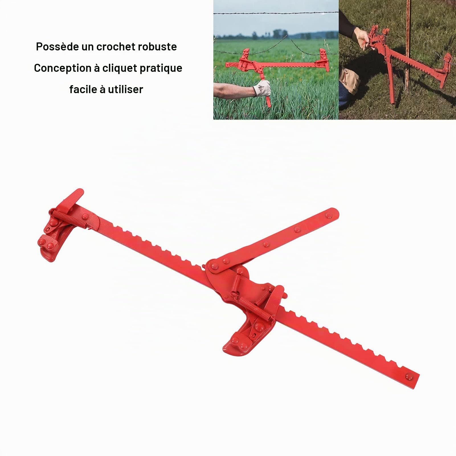 Tendeur de clôture barbelé acier inoxydable cliquet | Robuste avec design à cliquet, portable, en acier inoxydable, pour réparation de clôture barbelé.