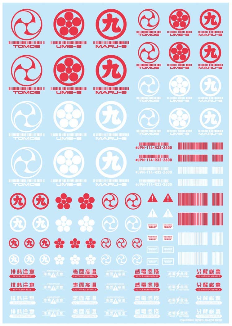Haikyu Parts Japanese Decal Sheet 00 Red
