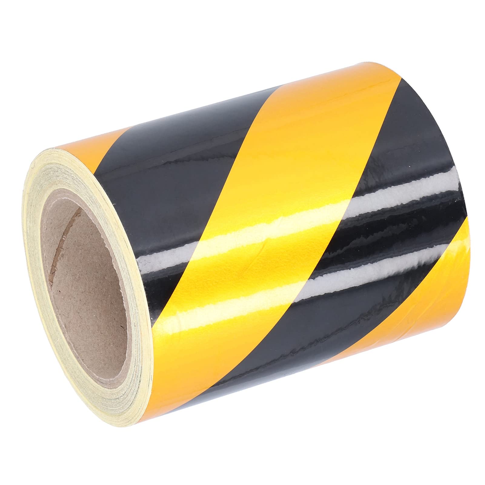 Ruban D'avertissement Réfléchissant pour la sécurité des Véhicules, Jaune, Noir, étanche, Forte Adhérence, Rouleau de 15cm X 30m