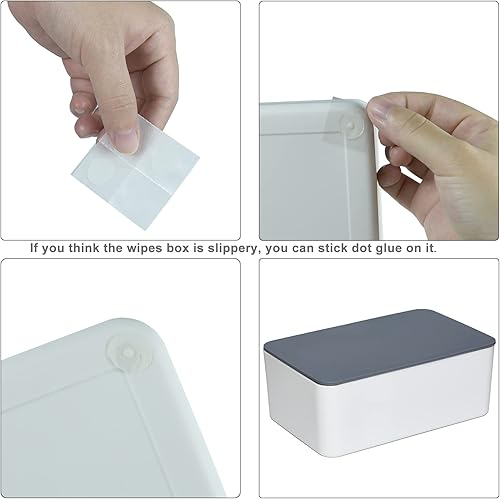 Miniatura 33 de Dispensador de toallitas para pañales, caja de almacenamiento de pañuelos, soporte dispensador de toallitas húmedas con tapa para el hogar, oficina