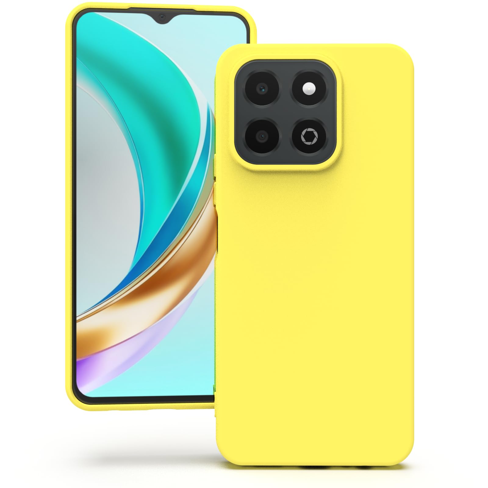 YATWIN Silicone Case for Honor X6b, Soft-Touch, Shockproof, DustProof, Antiskid Phone Cover for Honor X6b - Yellow