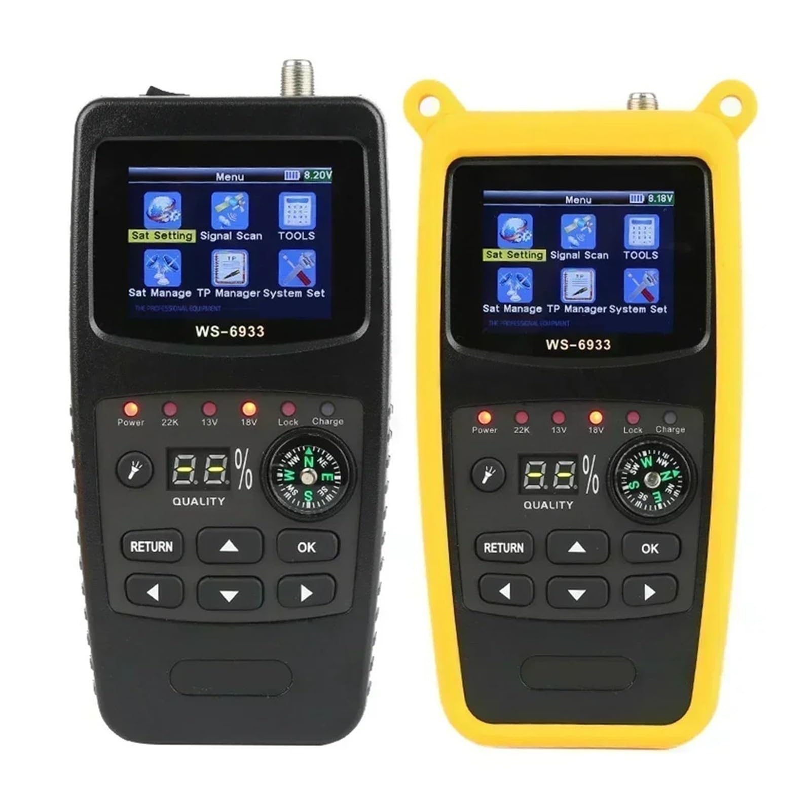 Détecteur de Satellite numérique WS-6933 DVB-S2, récepteur de Mesure de Signal avec écran LCD de 2.1 Pouces pour Le dépannage