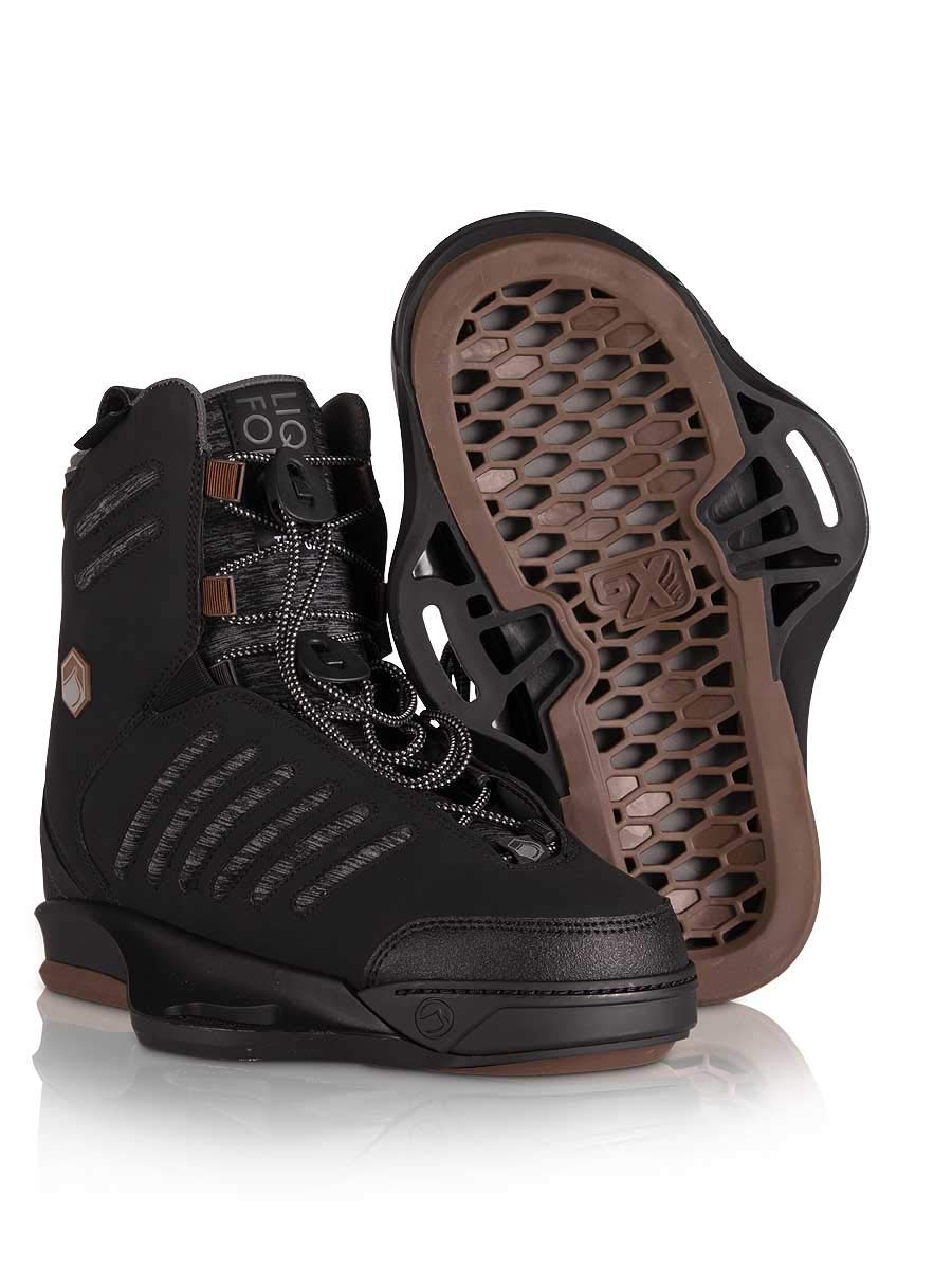 Liquid Force 2021 Tao 6X Wakeboard Bindings (Black) 3-5 UK