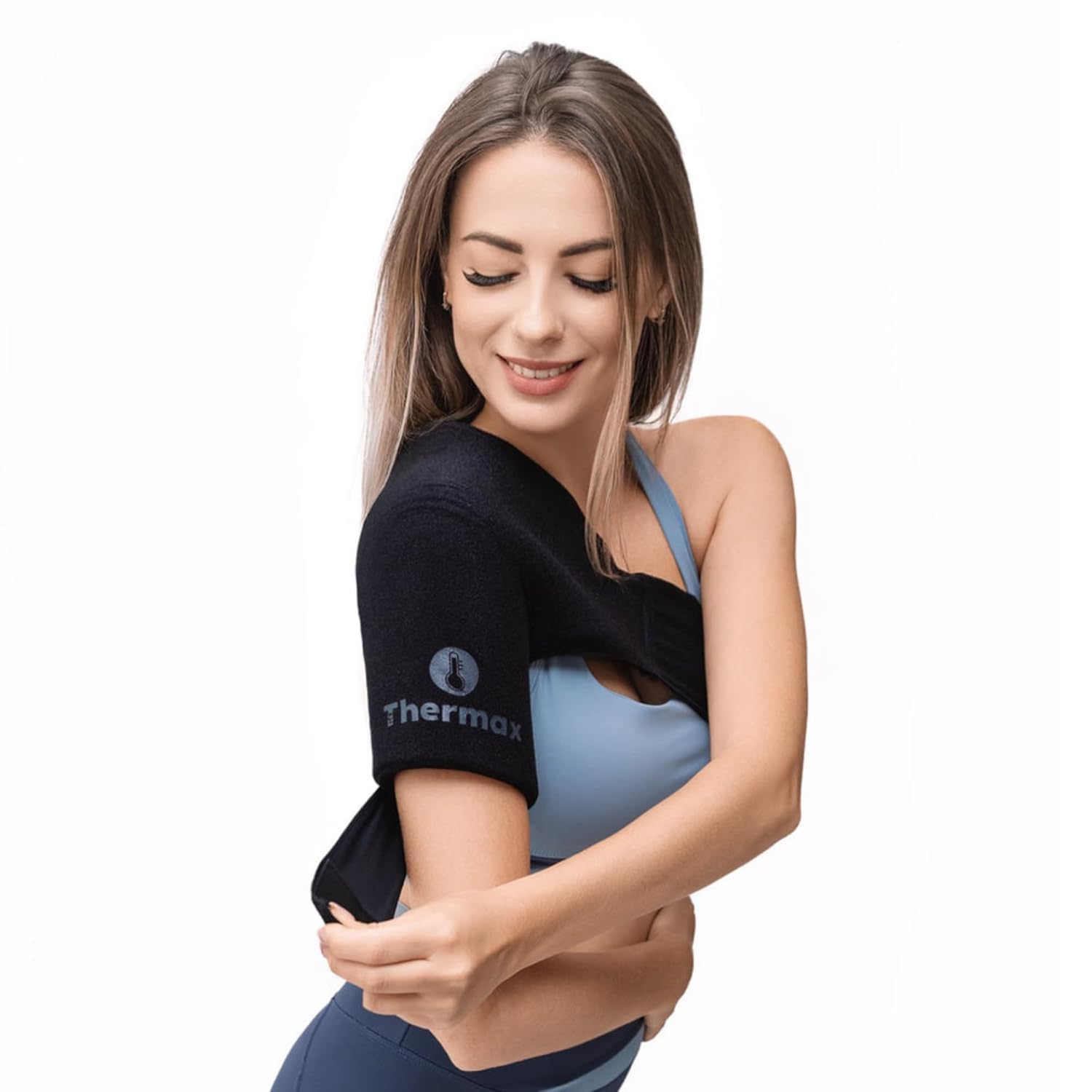 IceThermax Tutore Spalla con Gel Caldo Freddo Riutilizzabile -Supporto Spalla Uomo Donna - Fascia Spalla per Comfort e Stabilità - Borsa Ghiaccio Gel per Spalle