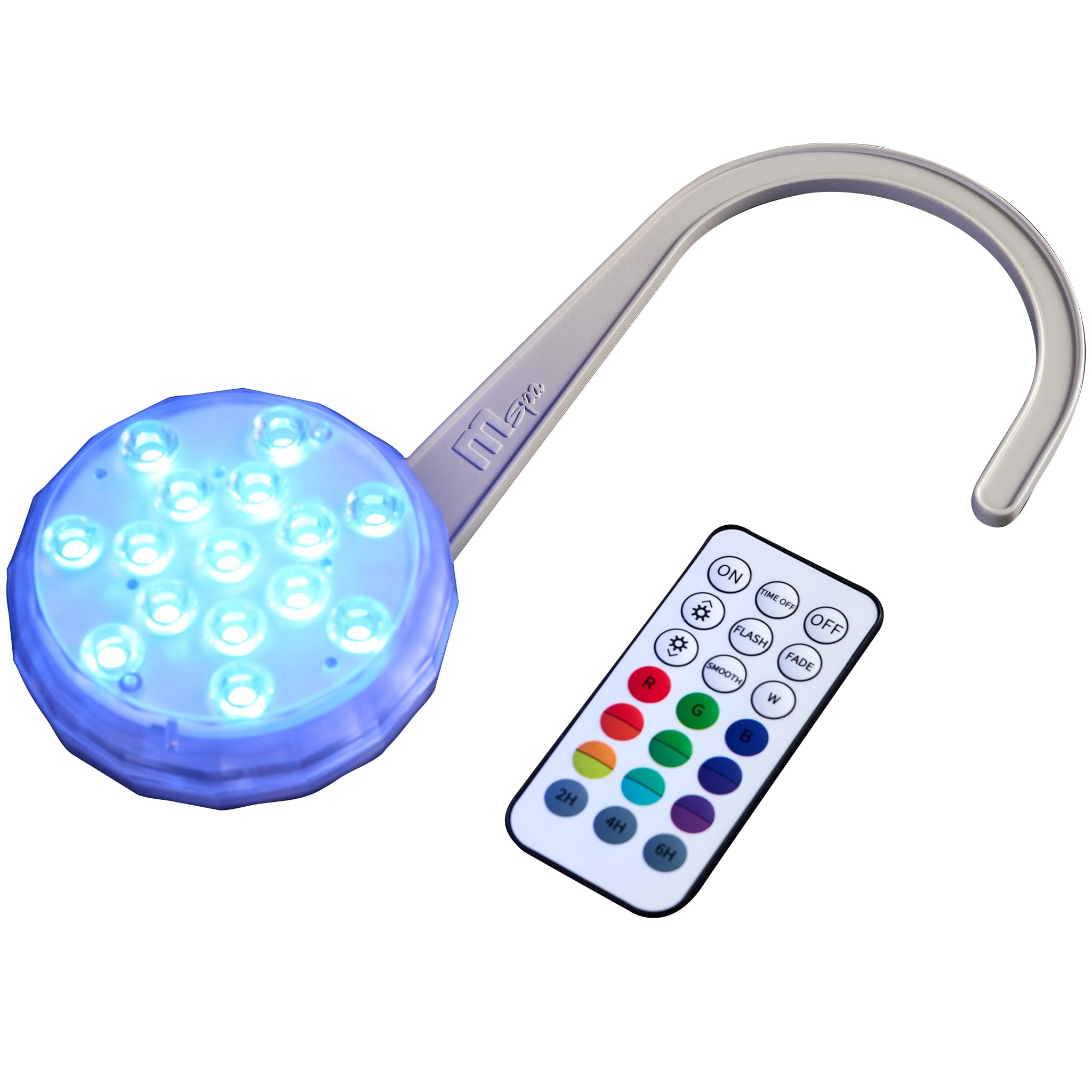 Miweba MSpa Poolbeleuchtung Unterwasser | RGB LED Licht mit Fernbedienung | 16 Farben 4 Modi | IP68 wasserdicht | Whirlpool Zubehör | Pool Licht | Teichbeleuchtung | Poollicht Deko | Badewannenlicht