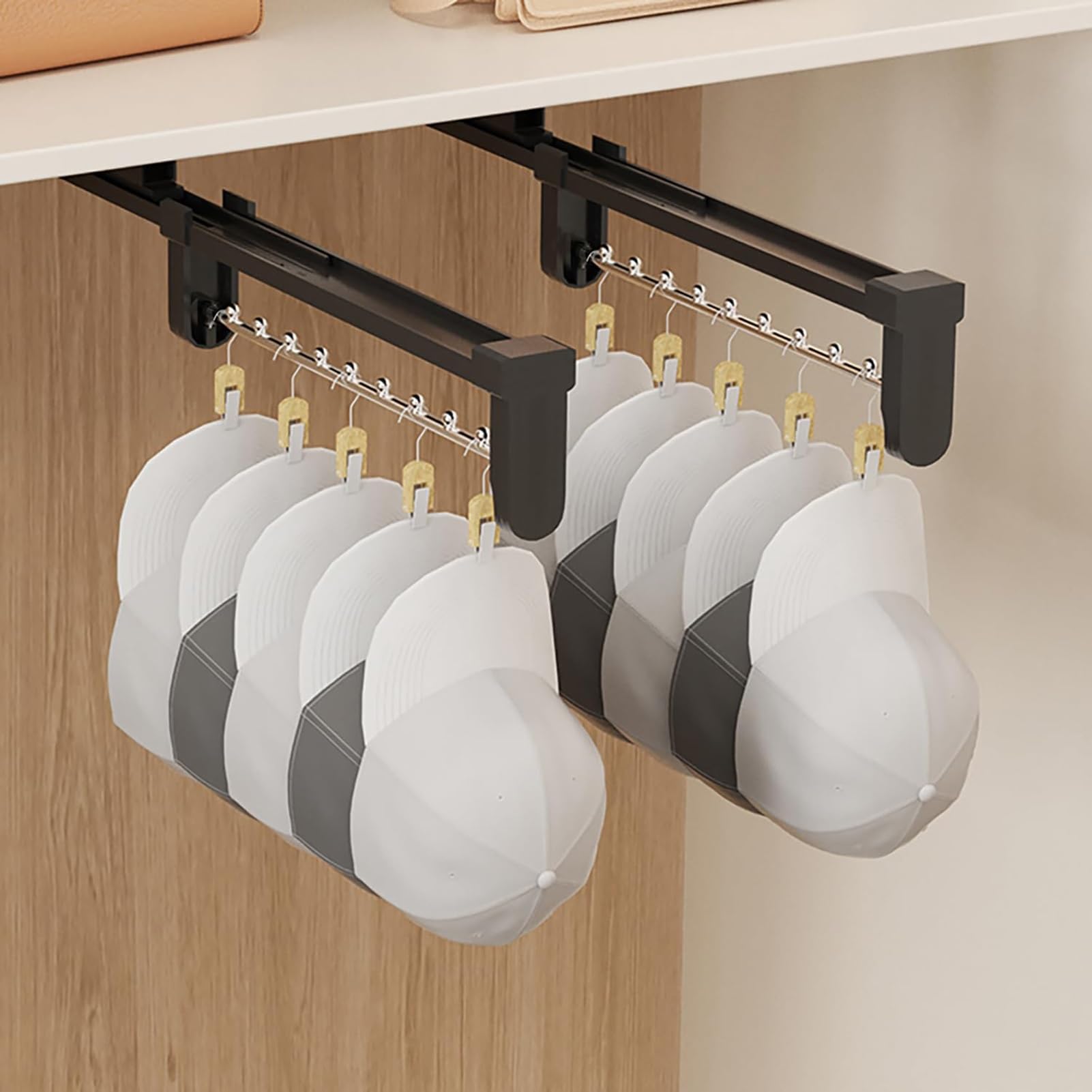 Barre de suspension peu encombrante pour vêtements et pantalons de costume