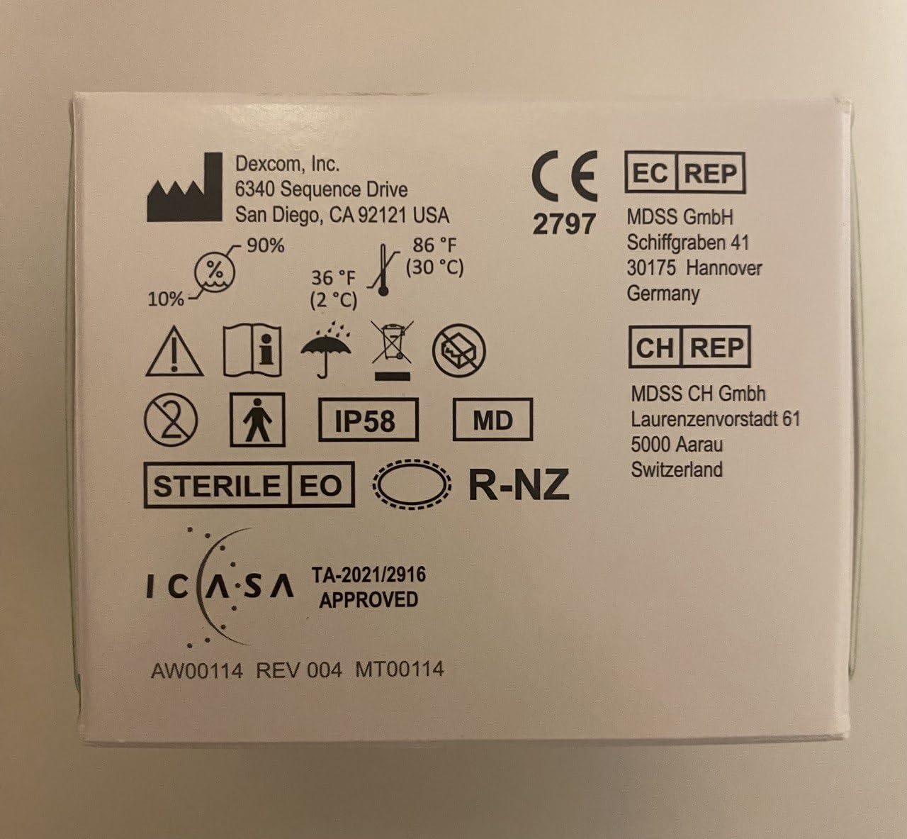 Dexcom G7 Sensor 3 pezzi Zucchero nel sangue Diabete G 7 applicatore + Buono Becopa® 3 pezzi, bianco