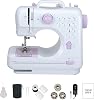 Electric Mini Sewing Machine for Beginners with 12 Stitches Dual Speed Portable Sewing Machines Small Sewing Machine for Clothes Curtains Fabrics Jeans Plush Toys DIY Sewing Projects