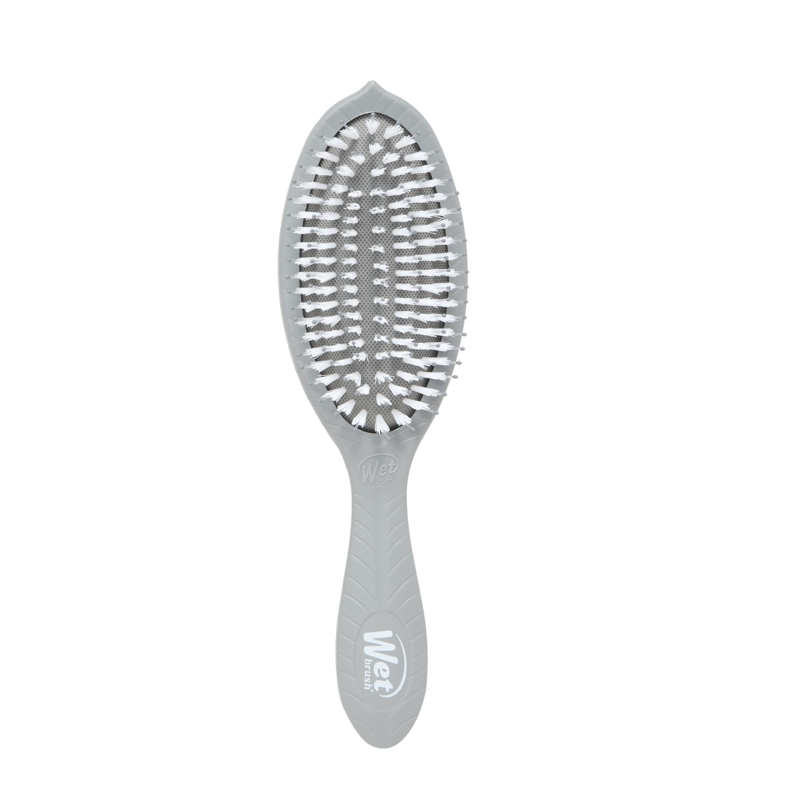 WetBrush Go Green Treatment and Shine Detangler Hairbrush, Ultra Soft Intelliflex Bristles to Gently Seperate Knots, Ease, Wet Brush Detangler Is Gentle on Hair, Plant Based, with Charcoal, Grey
