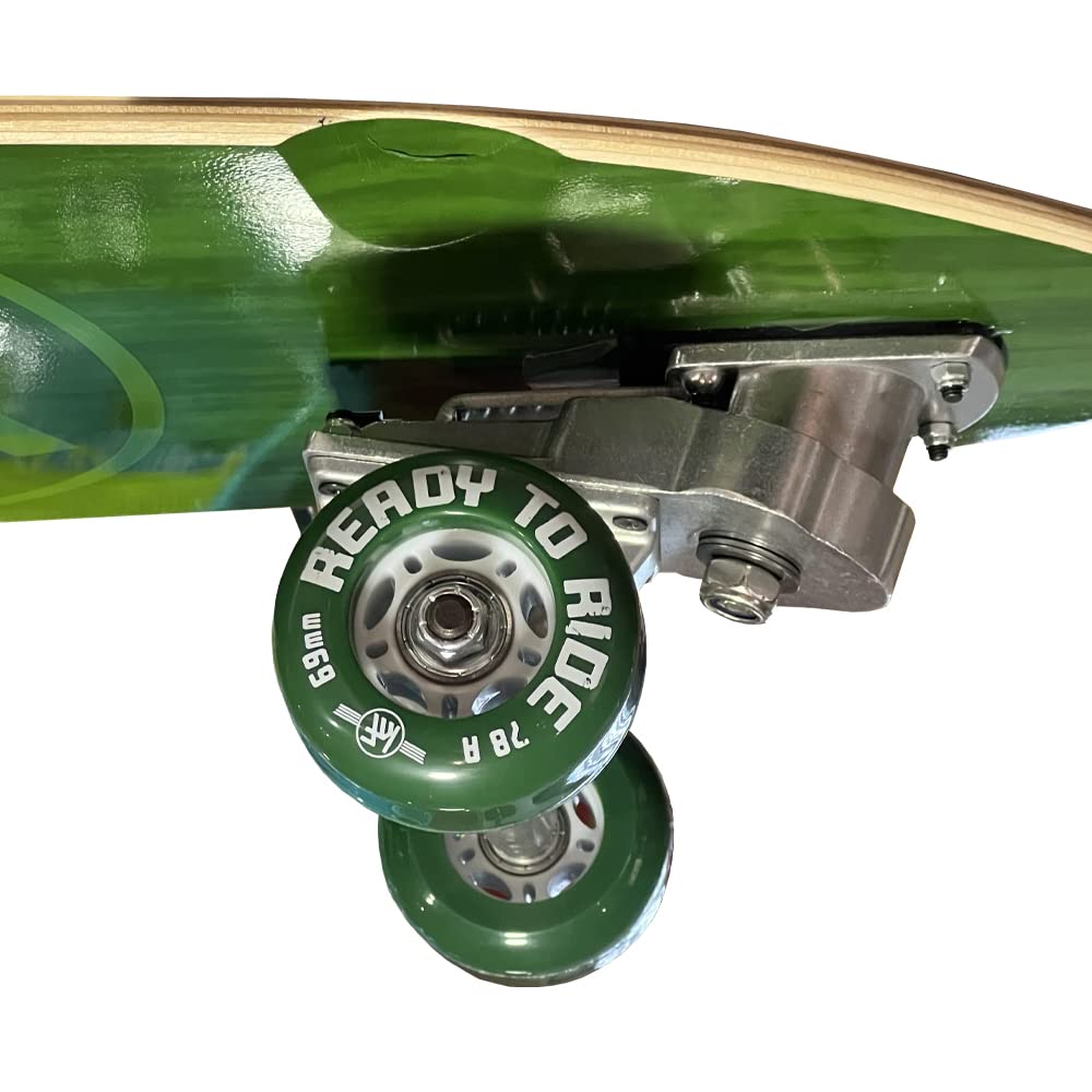 KRF Skateboard Surf Skate Ready TO Ride Green 78,74x26,04mm