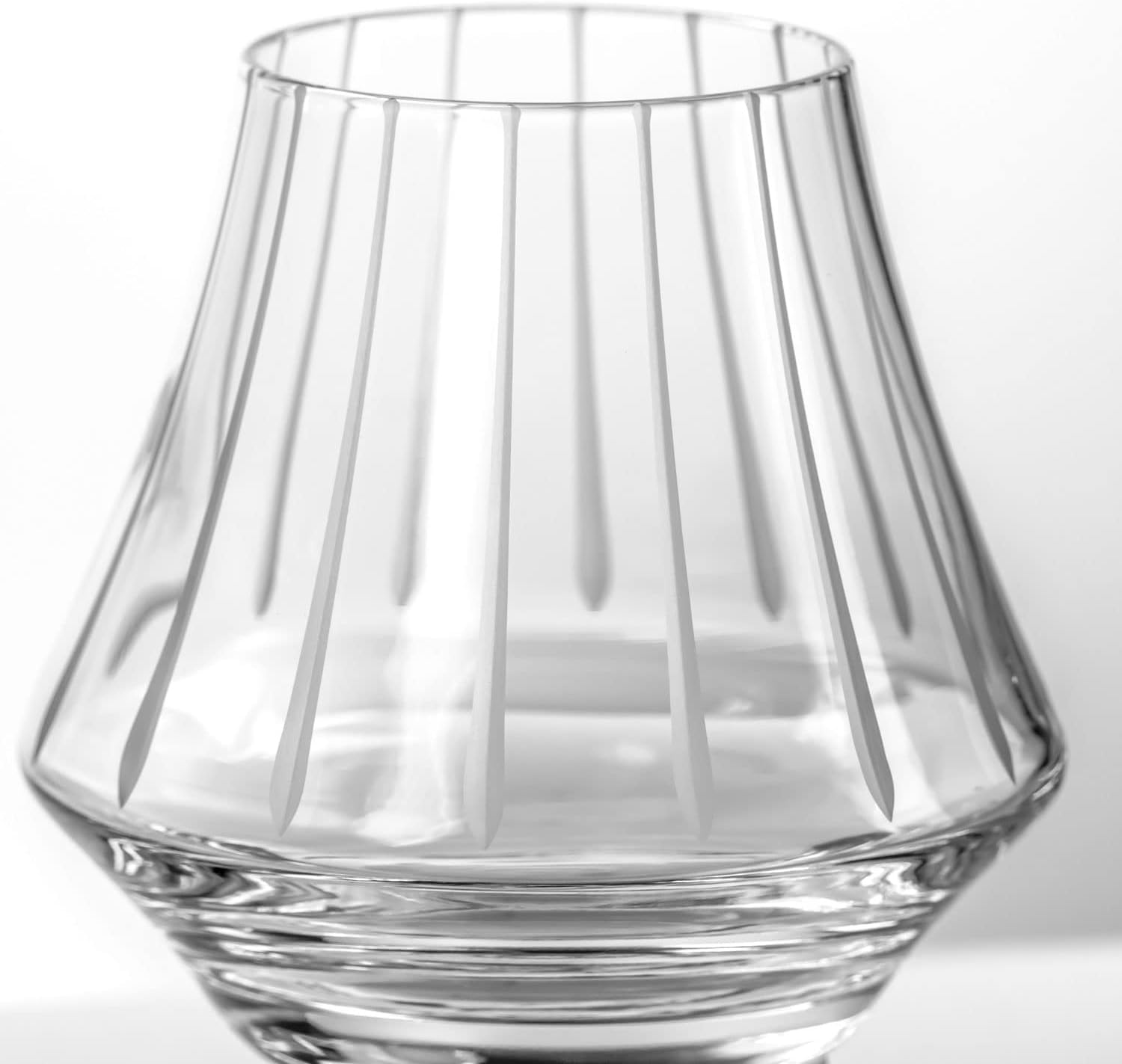 Rolf Glass Modern Whiskey Tasting Glass | 9.8oz Whiskey Glass | Lead-Free and Diamond-Wheel Engraved | Designed and Engraved in the USA (Set of 4) - Image 3